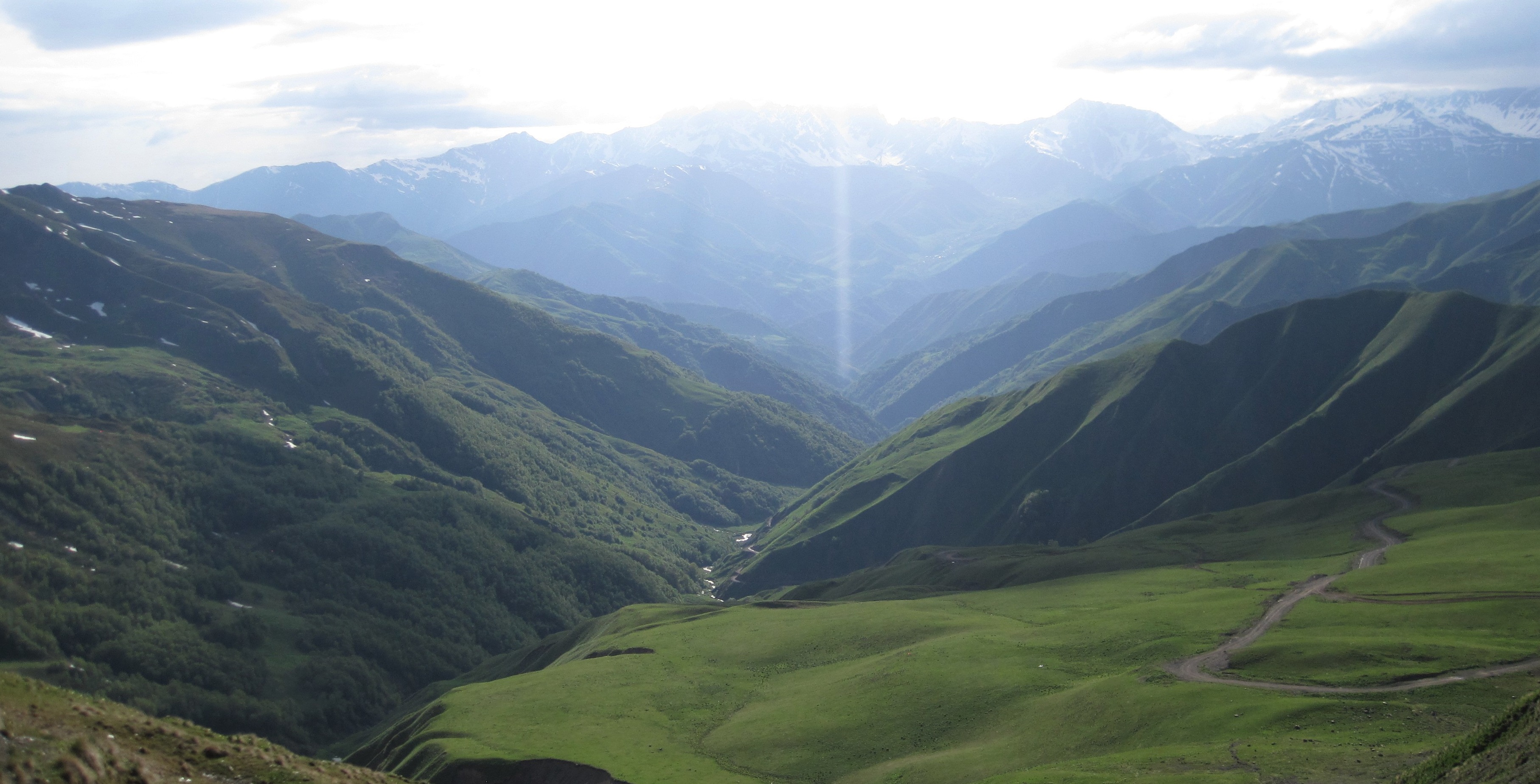 The view from the Datvisjvari Pass.