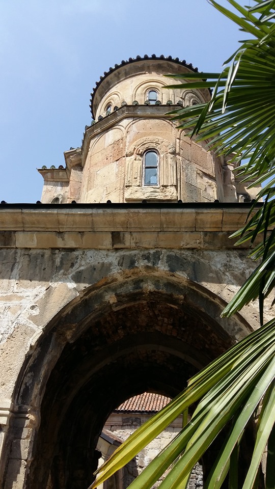 St. Nicholas Church, Gelati, with palm fronds