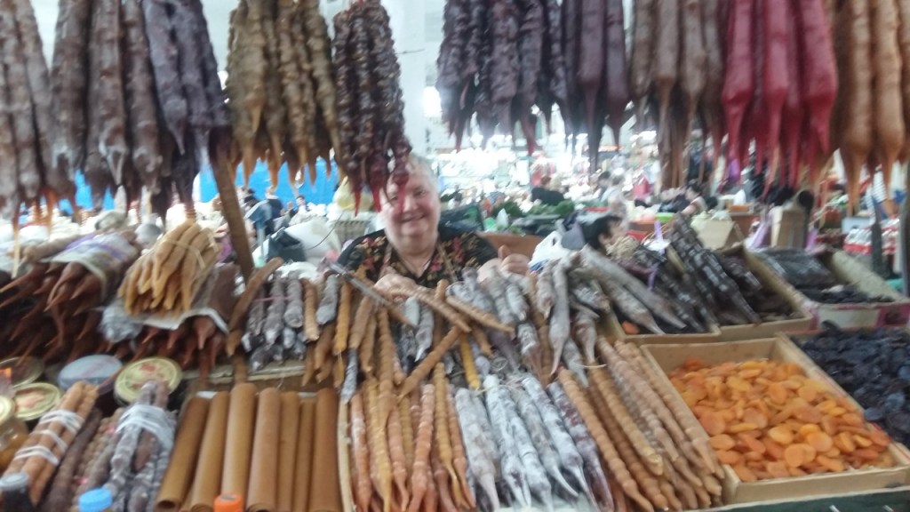 Vendor of churchkhela, Green Bazaar, Kutaisi