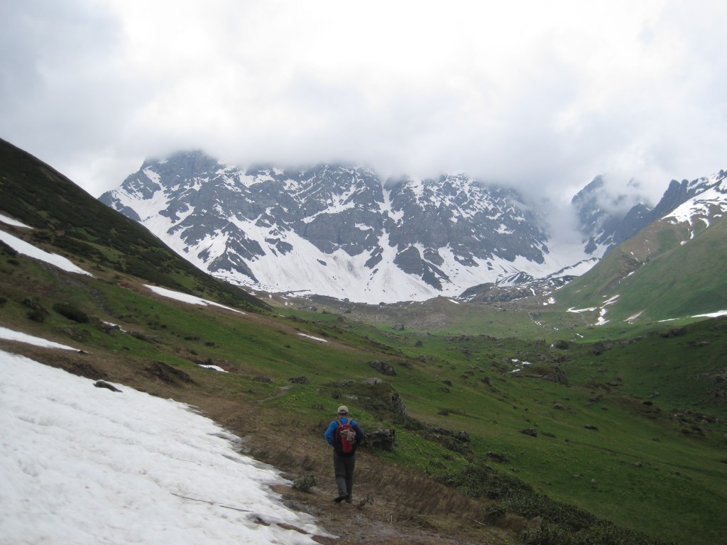The Chaukhi Glacier.